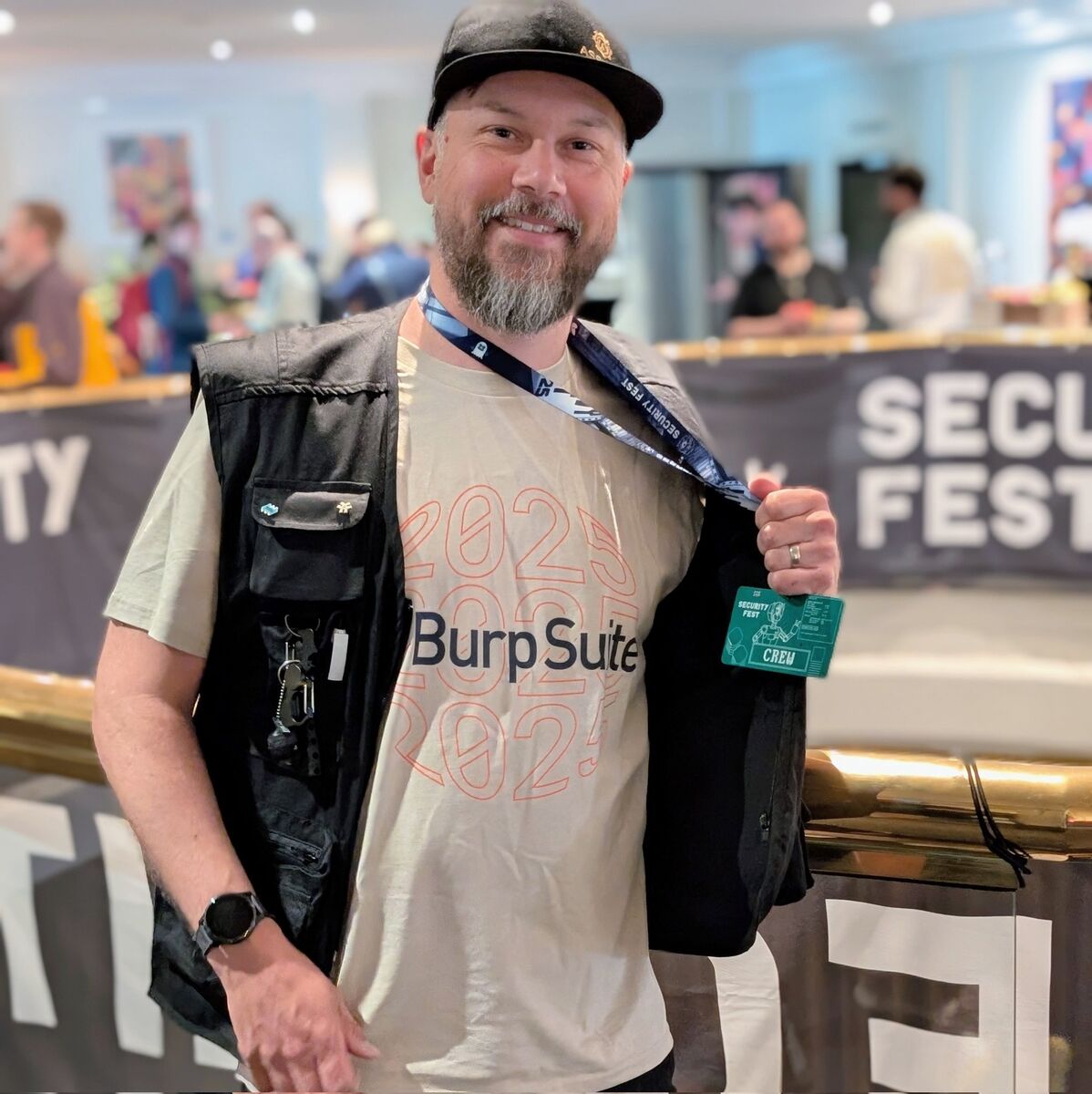 Burp Suite crew member at Security Fest