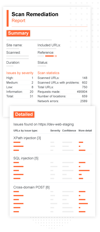 Reporting features in Burp Suite DAST