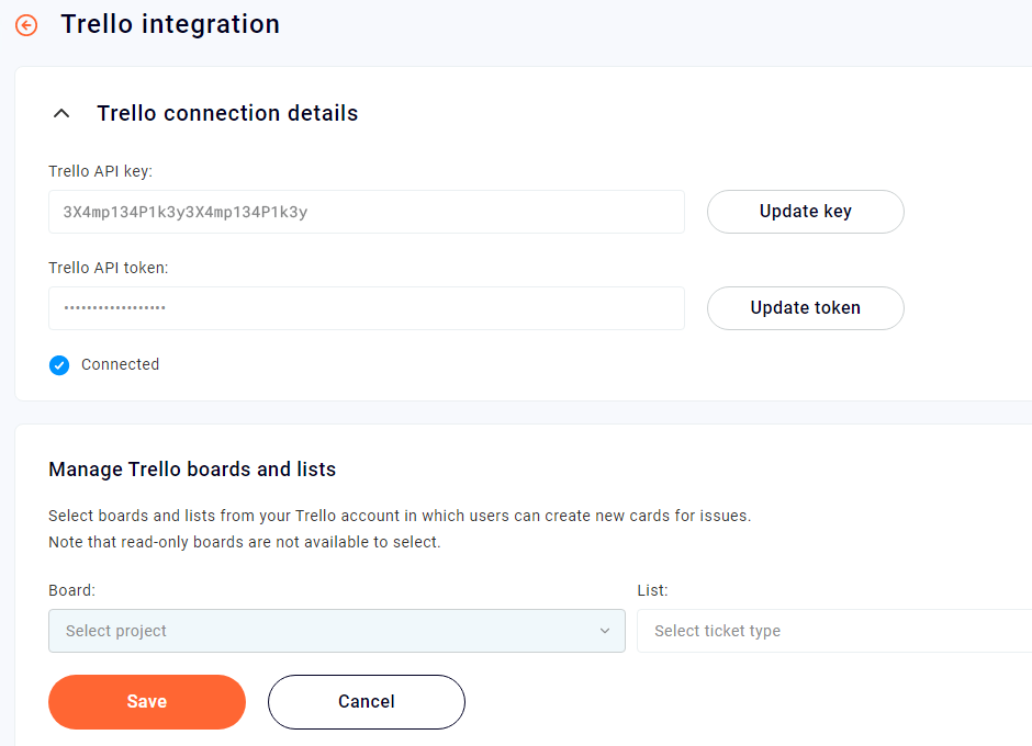 Managing your Trello connection in Burp Suite DAST