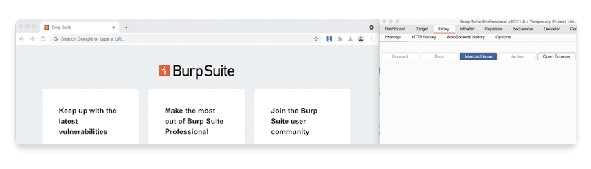 Opening Burp's browser