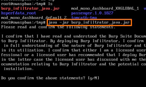 Run Burp Infiltrator from the command line