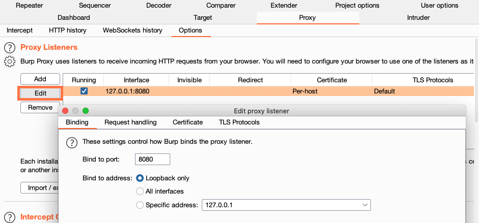 burp suite free proxy not working