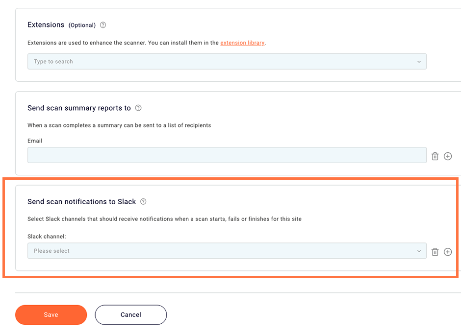 Adding Slack integration to pre existing sites in Burp Suite Enterprise Edition
