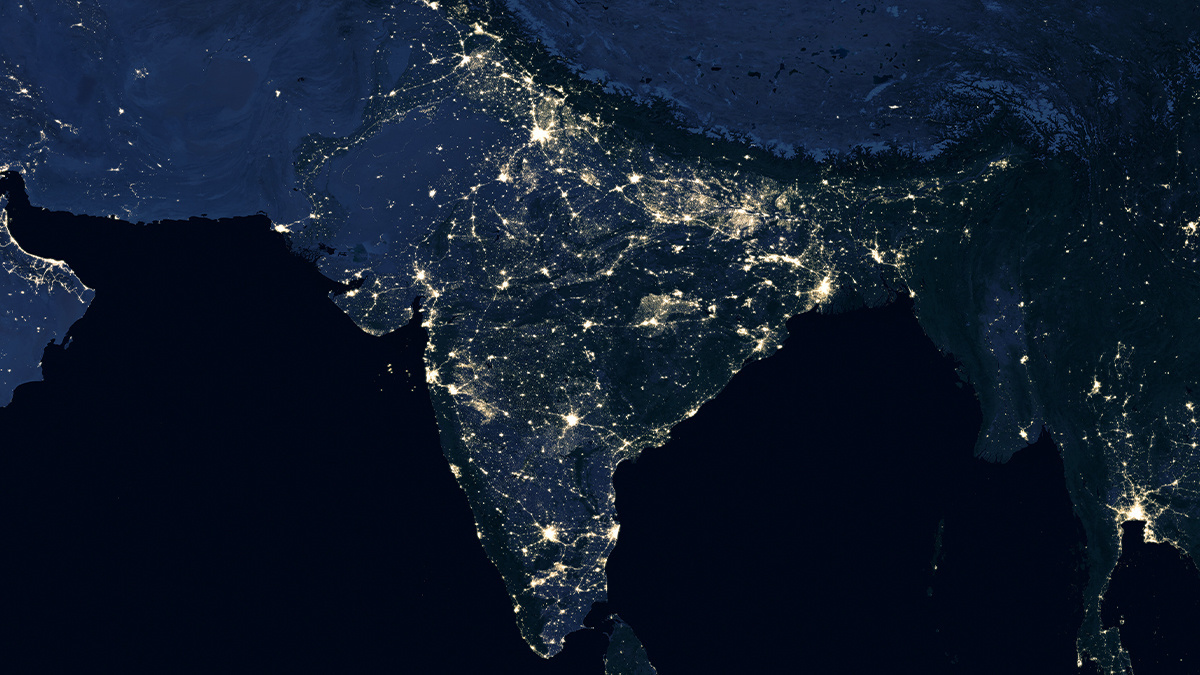 India at night time