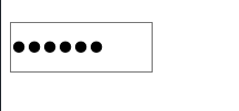 A password input field showing five masked bullet characters.