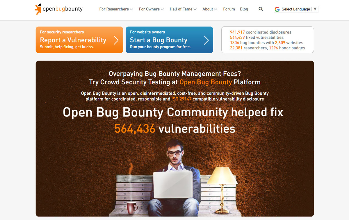 Open Bug Bounty is a bug bounty and crowdsourced security platform