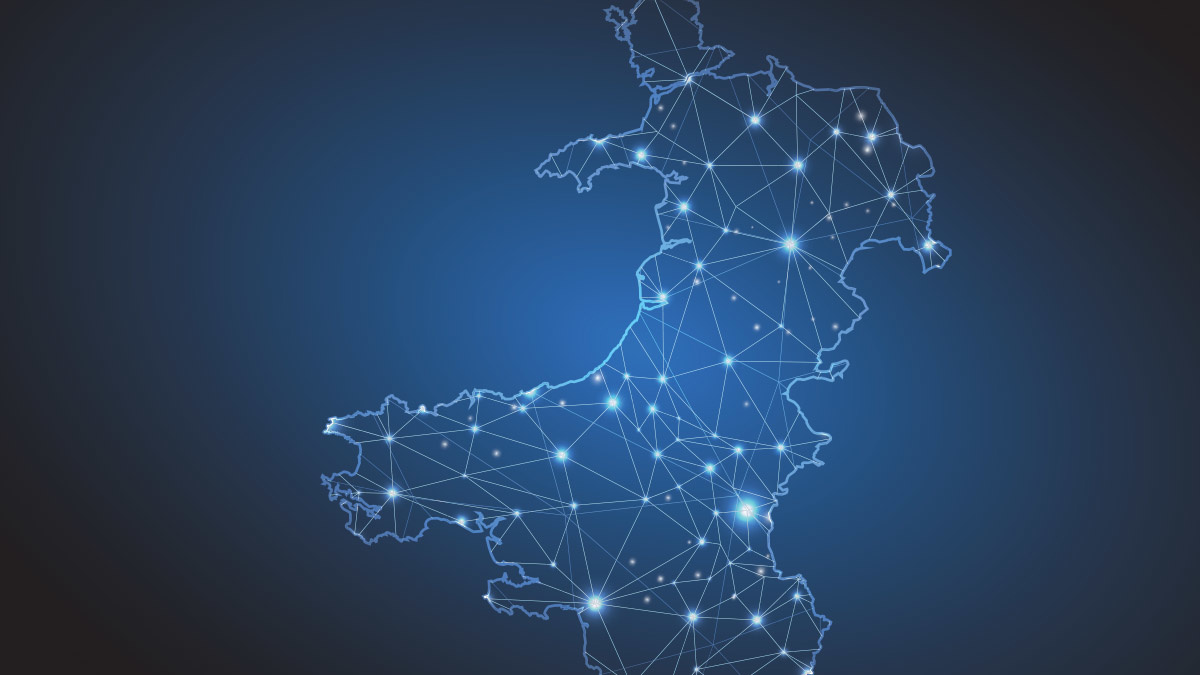 Map of Wales, where a data breach leaked Covid-19 test results of 18,000 residents