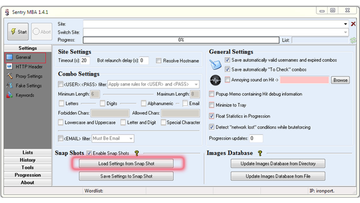 Sentry MBA credential stuffing tool