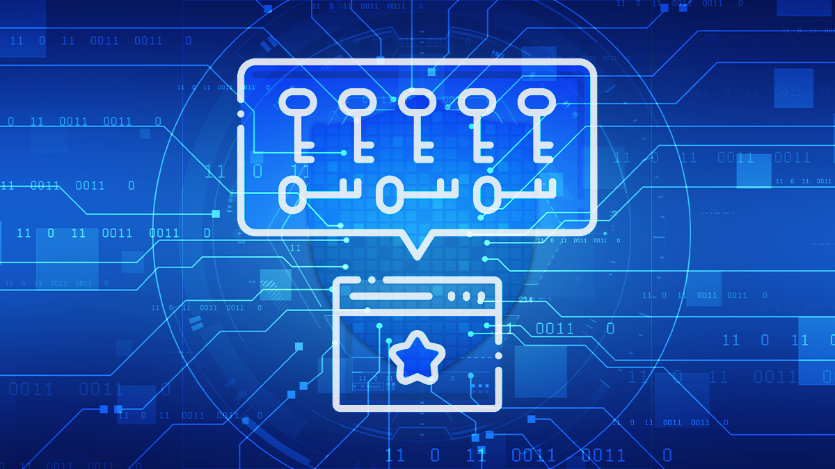 Credential stuffing, locks on binary code background