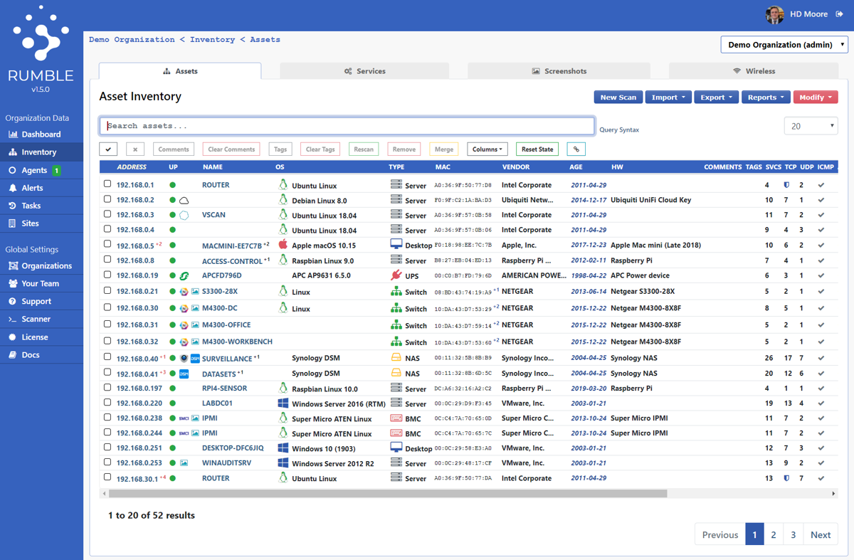 Rumble helps security researchers with network discovery and asset inventory