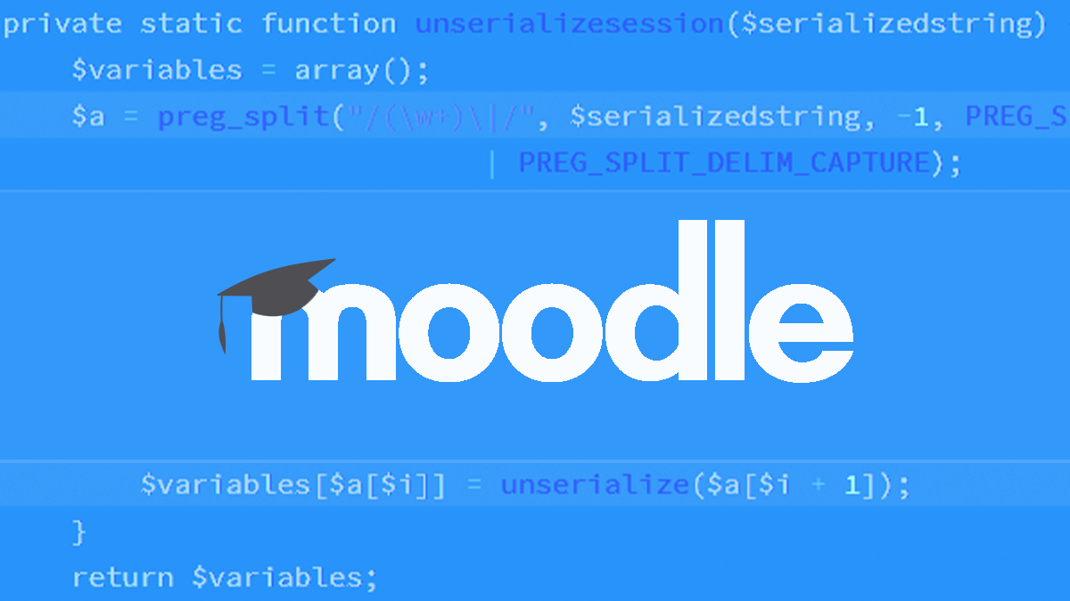 Moodle e-learning platform patches session hijack bug that led to pre-auth RCE