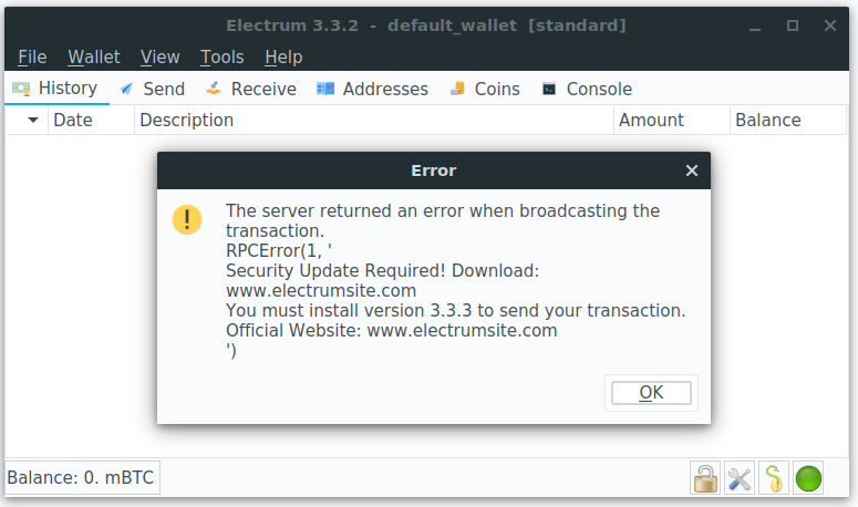 electrum ltc not connected