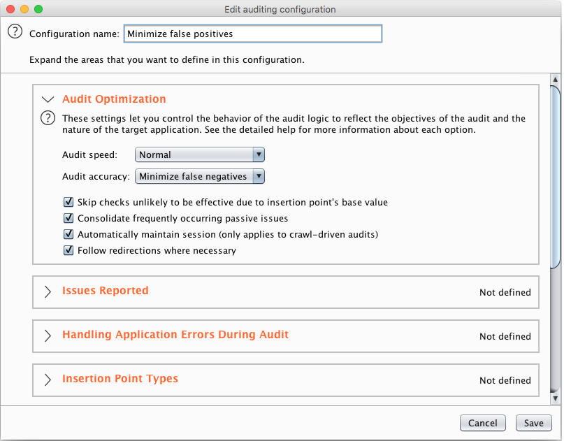 burp suite scan configuration