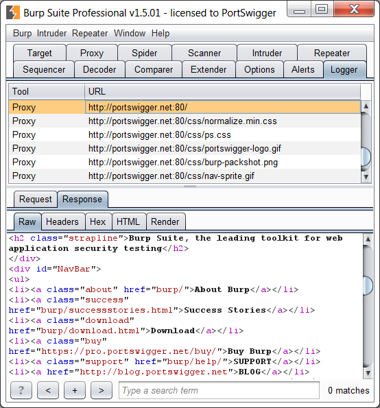 Sample Burp Suite extension: custom logger