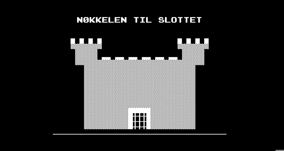 Castle Adventure game screenshot in Norwegian