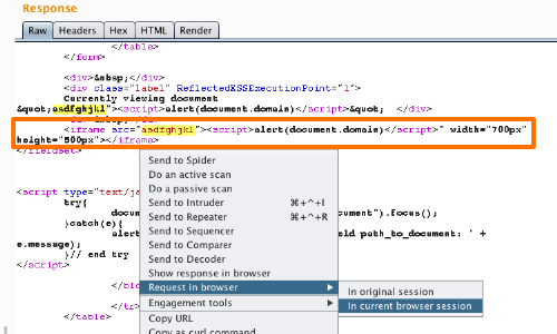 2.: Classification of XSS payloads (exemplified)